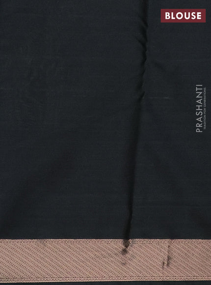 Bangalori semi silk saree green and dark peacock green with allover elephant ikat butta weaves and zari woven border