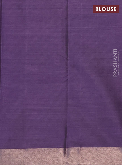 Bangalori semi silk saree mild purple and purple with allover elephant ikat butta weaves and zari woven border