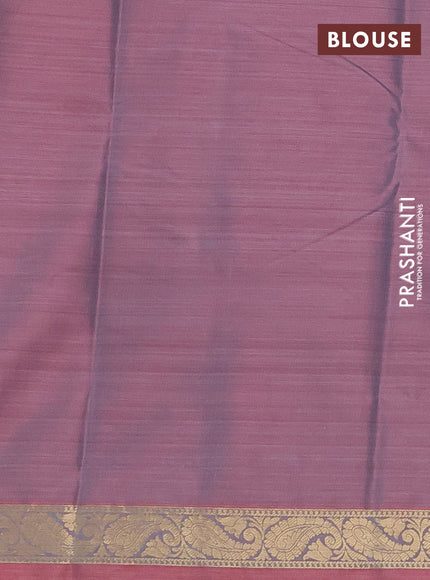 Bangalori semi silk saree light blue and red shade with allover ikat weaves and zari woven border