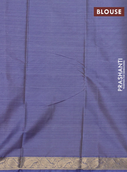 Bangalori semi silk saree sandal and blue with allover ikat weaves and zari woven border