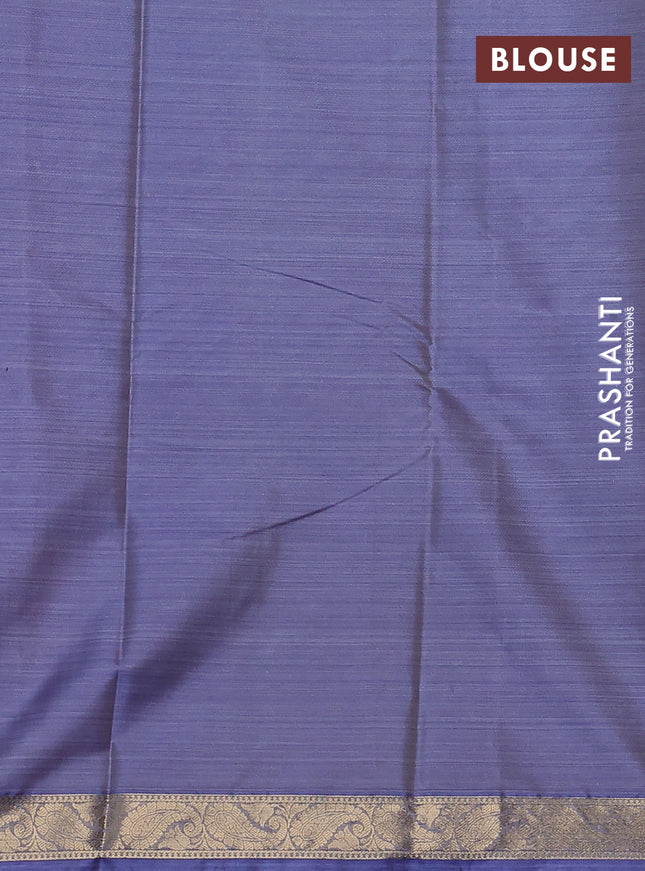 Bangalori semi silk saree sandal and blue with allover ikat weaves and zari woven border