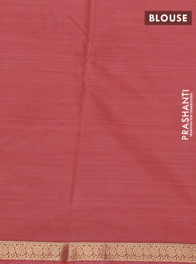 Bangalori semi silk saree peach shade with allover ikat weaves and zari woven border