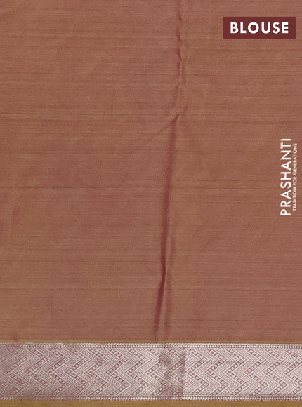 Bangalori semi silk saree mild purple and mehendi green with allover ikat weaves and zari woven border