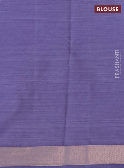 Bangalori semi silk saree lavender with allover ikat weaves and zari woven border