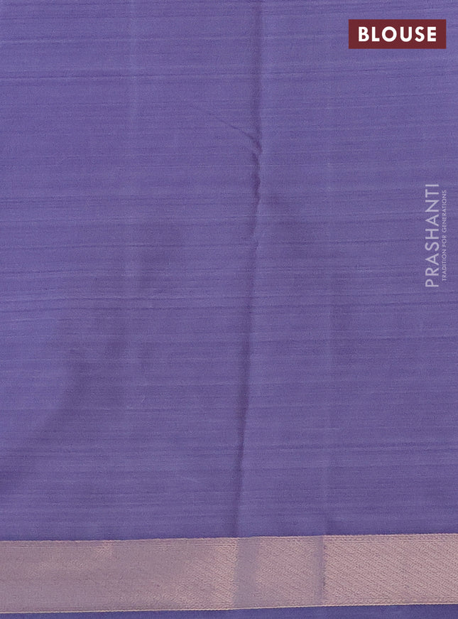 Bangalori semi silk saree lavender with allover ikat weaves and zari woven border