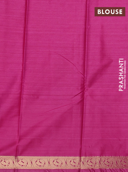 Bangalori semi silk saree pink with allover ikat butta weaves and zari woven border