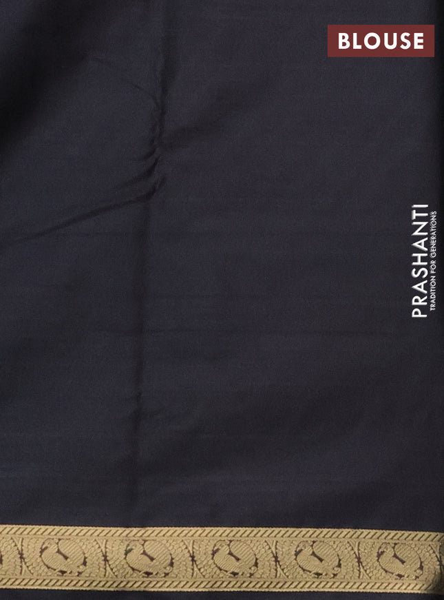 Bangalori semi silk saree bottle green with allover ikat butta weaves and zari woven border