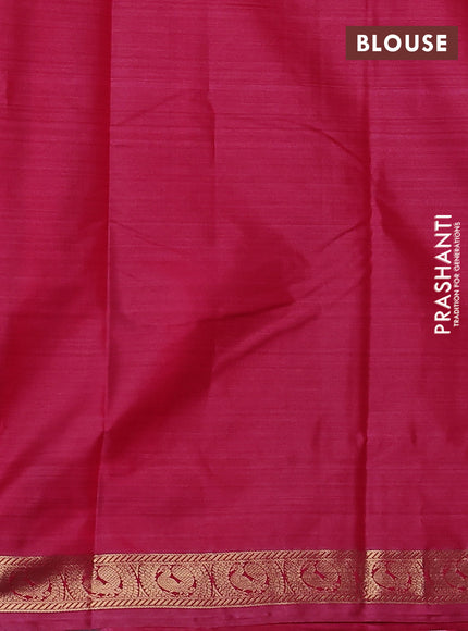 Bangalori semi silk saree pink with allover ikat butta weaves and zari woven border