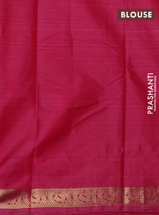 Bangalori semi silk saree pink with allover ikat butta weaves and zari woven border