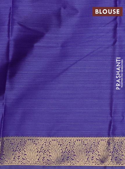 Bangalori semi silk saree mild lavender with allover elephant butta ikat weaves and zari woven border