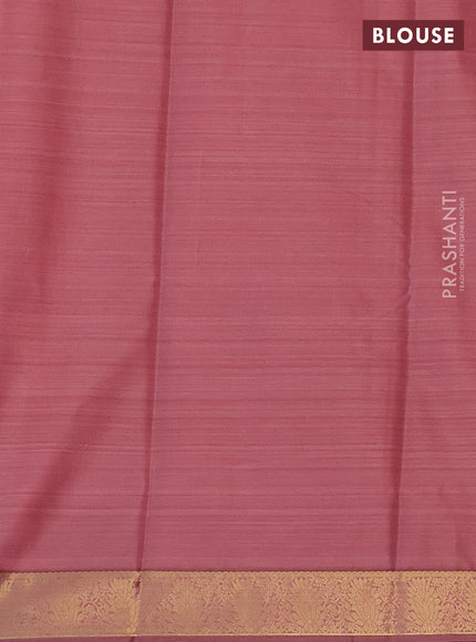 Bangalori semi silk saree peach orange with allover elephant butta ikat weaves and zari woven border