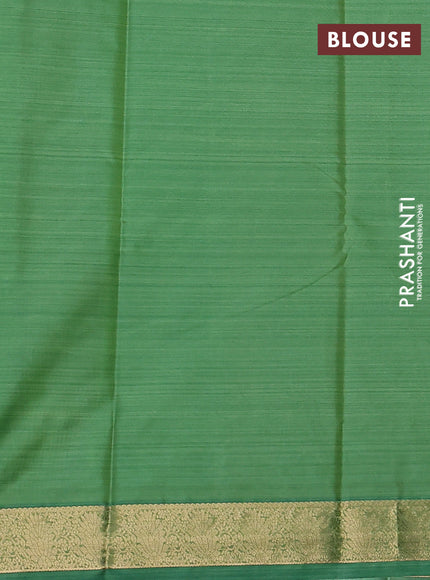 Bangalori semi silk saree light gree and green with allover elephant butta ikat weaves and zari woven border