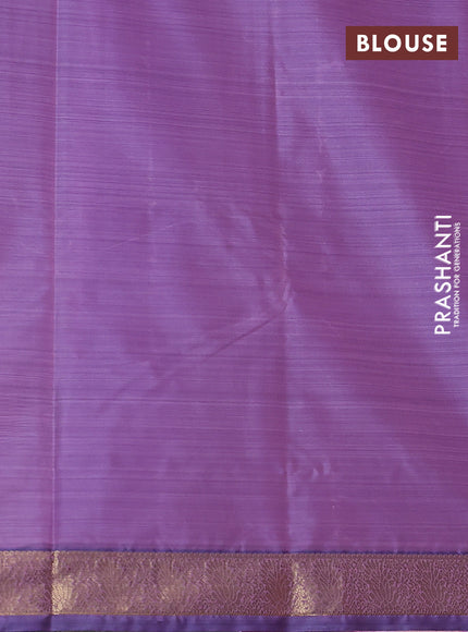 Bangalori semi silk saree light pink and purple with allover elephant butta ikat weaves and zari woven border