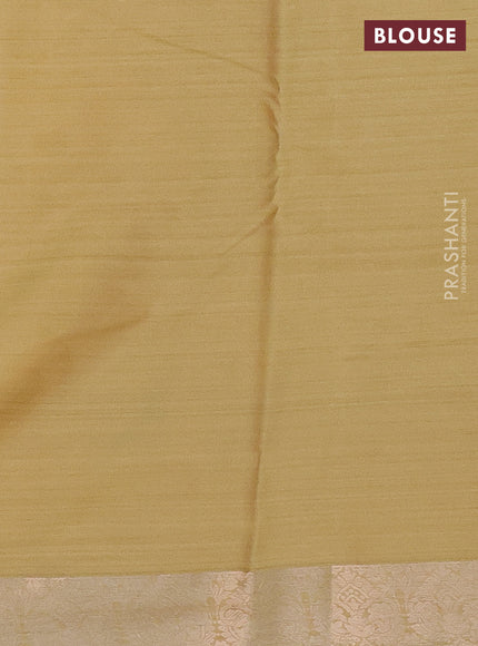 Bangalori semi silk saree sandal with allover ikat weaves and zari woven border