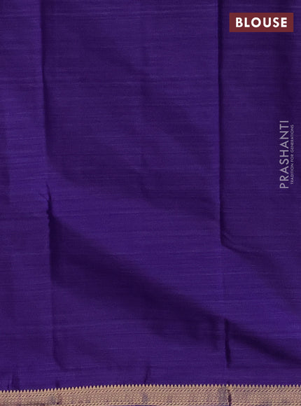 Bangalori semi silk saree lavender and violet with allover ikat weaves and zari woven border