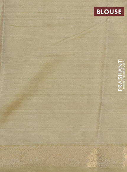 Bangalori semi silk saree off white and sandal with allover ikat weaves and zari woven border