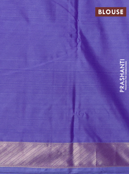 Bangalori semi silk saree lavender with floral design ikat weaves and zari woven border
