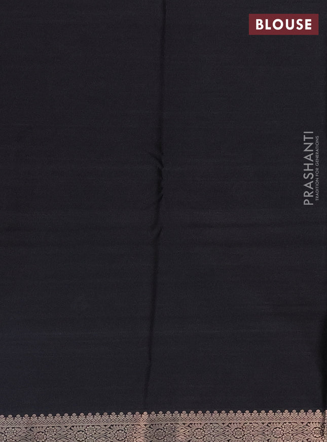 Bangalori semi silk saree dark sandal and grey with allover ikat weaves and zari woven border