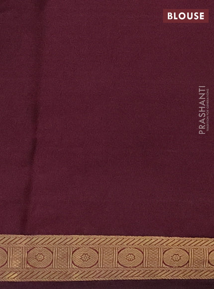 Bangalori semi silk saree maroon with allover ikat weaves and zari woven border
