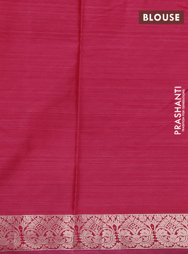 Bangalori semi silk saree orange and pink with allover ikat weaves and zari woven border