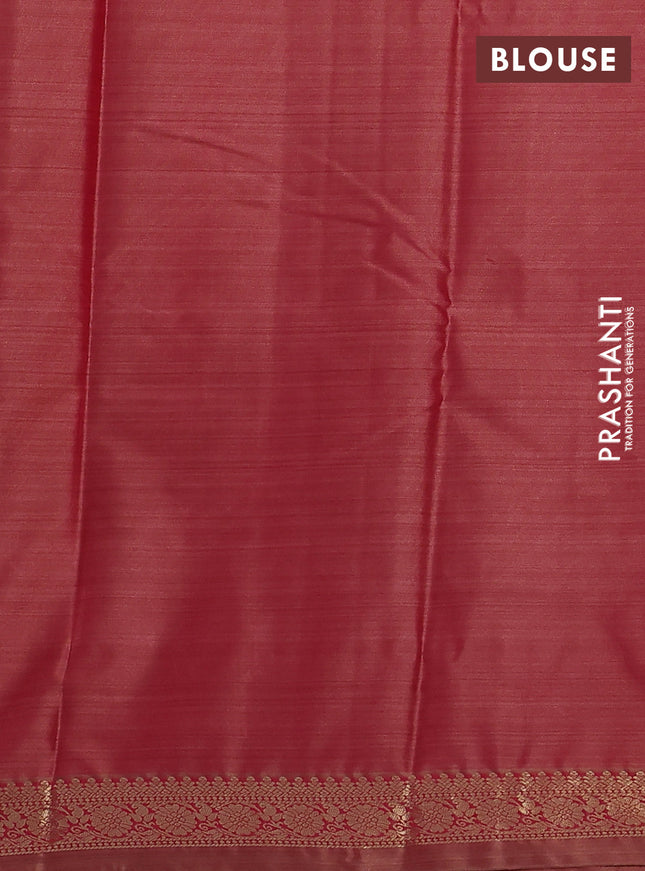Bangalori semi silk saree red shade with allover ikat weaves and zari woven border