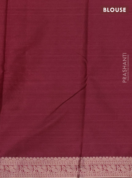 Bangalori semi silk saree sandal and maroon with allover ikat weaves and zari woven border