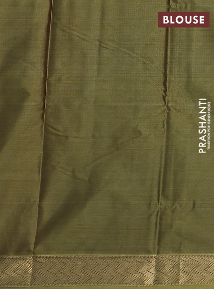 Bangalori semi silk saree green and lime green with allover ikat weaves and zari woven border