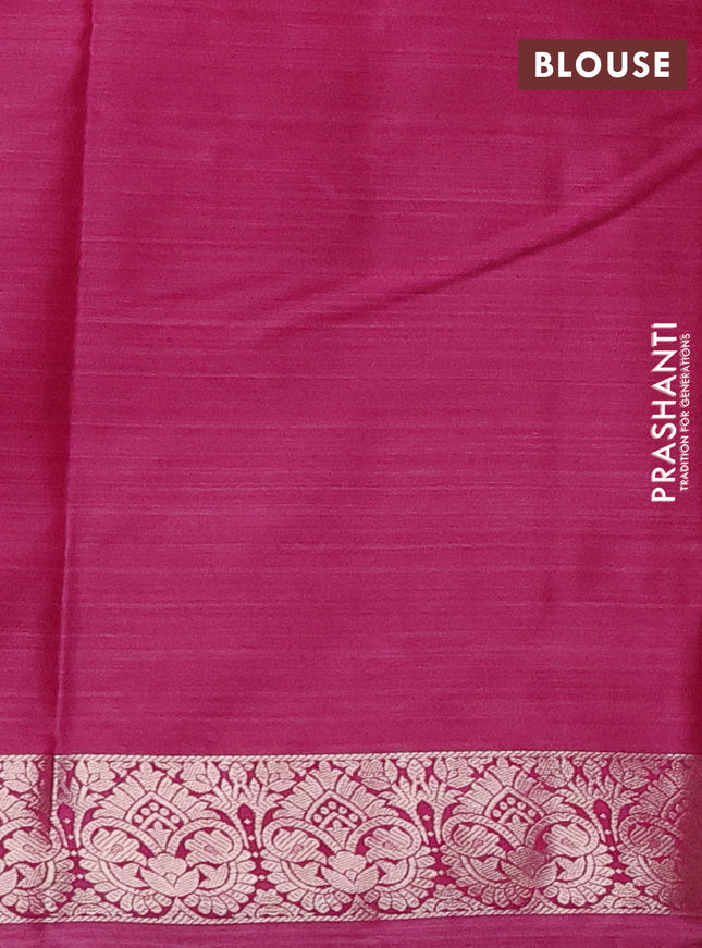 Bangalori semi silk saree pink with allover ikat weaves and zari woven border