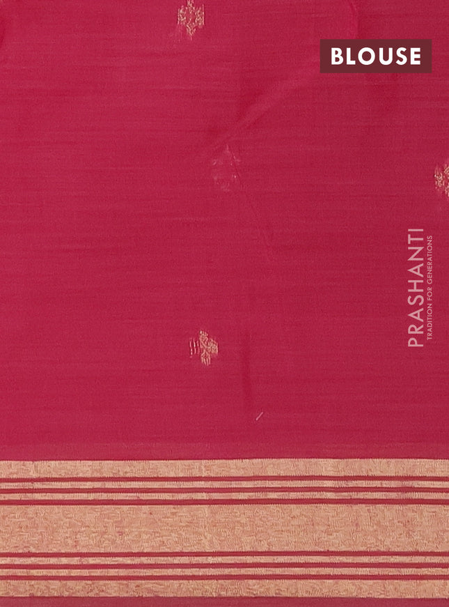 Munga cotton saree pastel pink and magenta pink with thread woven floral buttas and thread weaving pallu
