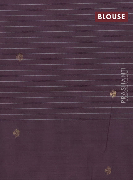 Munga cotton saree lavender and deep jamun with allover checked pattern & thread buttas and warli design weaving pallu