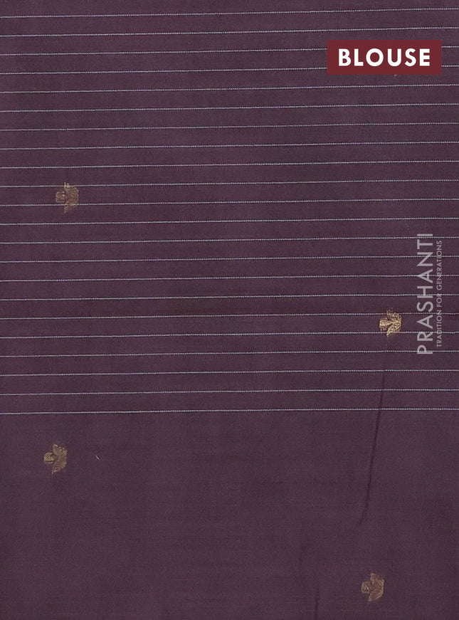 Munga cotton saree lavender and deep jamun with allover checked pattern & thread buttas and warli design weaving pallu