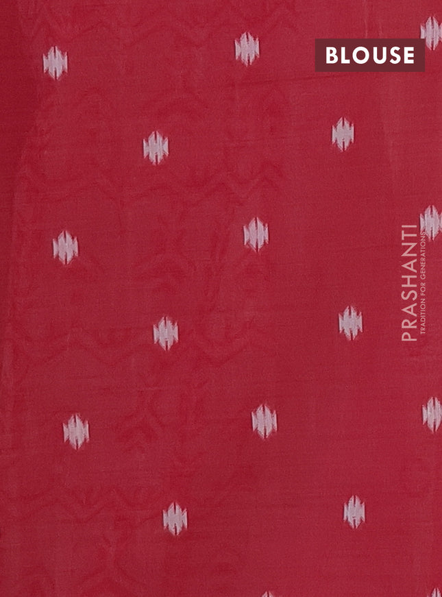 Munga cotton saree beige and pink with thread woven buttas and weaving pallu