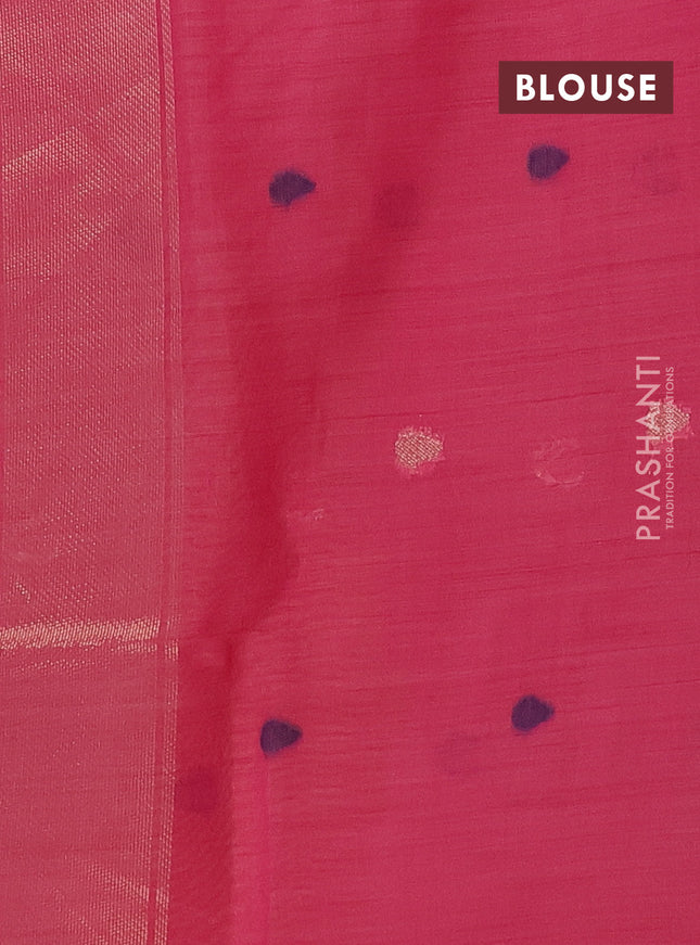 Munga cotton saree yellow and pink with thread woven floral buttas and pichwai weaving pallu