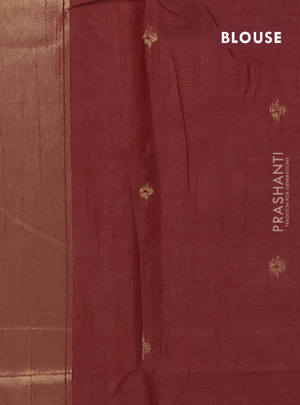 Munga cotton saree teal blue and maroon with thread woven floral buttas and floral design weaving pallu