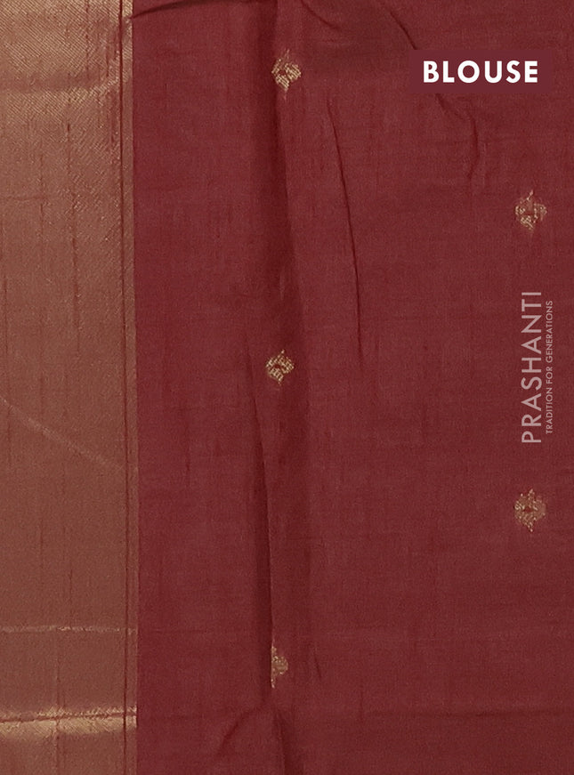 Munga cotton saree teal blue and maroon with thread woven floral buttas and floral design weaving pallu