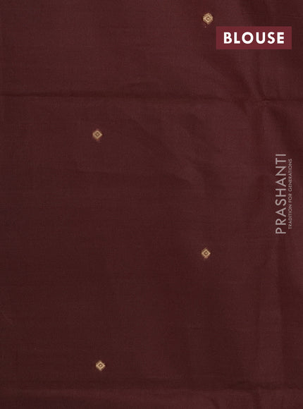 Munga cotton saree beige and deep maroon with thread woven floral buttas and pichwai weaving pallu