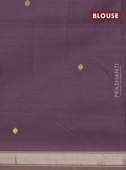 Munga cotton saree lavender and deep jamun with thread woven floral buttas and pichwai weaving pallu