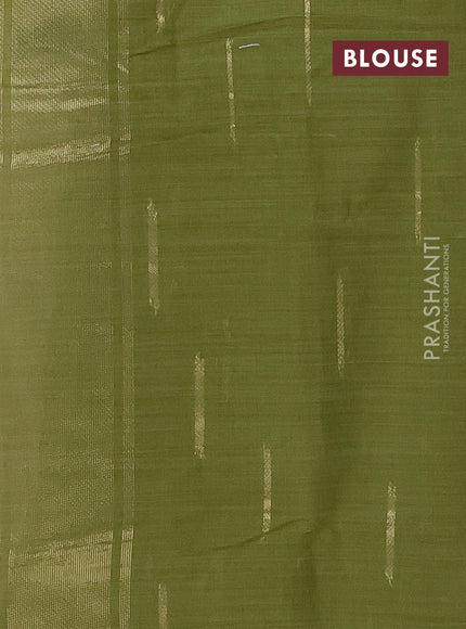 Munga cotton saree beige with thread woven floral buttas in borderless style