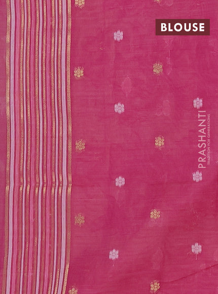 Munga cotton saree pastel pink and magenta pink with allover thread weaves and thread weaving pallu