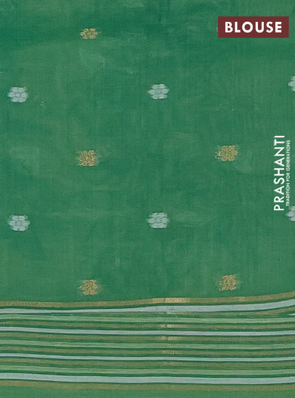 Munga cotton saree light green and green with allover thread weaves and thread weaving pallu