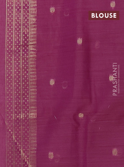Munga cotton saree peach pink with thread & zari woven floral buttas in borderless style