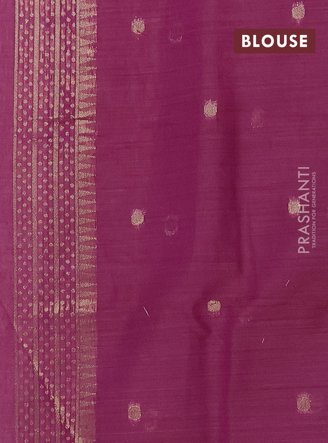 Munga cotton saree peach pink with thread & zari woven floral buttas in borderless style