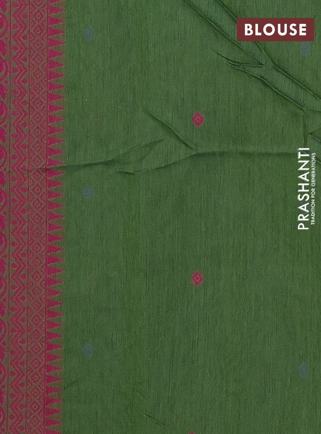 Munga cotton saree black with thread woven floral buttas and pichwai weaving pallu