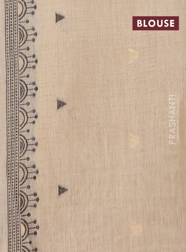 Munga cotton saree sandal with thread woven buttas and thread woven border