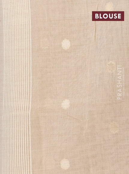 Munga cotton saree sandal with thread weaves in borderless style