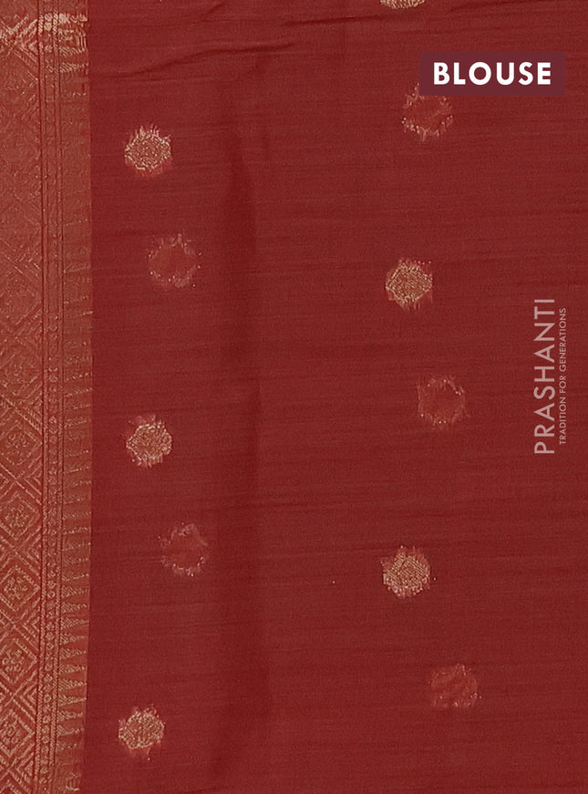 Munga cotton saree peacock blue and maroon with allover thread weaves in borderless style
