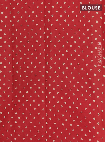 Muslin cotton saree sap green and maroon with ajrakh prints and printed border