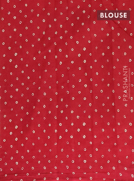 Muslin cotton saree blue and maroon with ajrakh prints and printed border