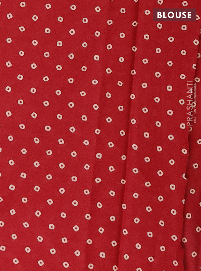 Muslin cotton saree maroon with kalamkari prints and printed border