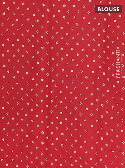 Muslin cotton saree blue and maroon with allover ajrakh prints and printed border